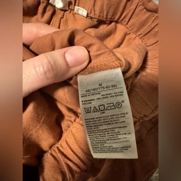 Gap Factory Casual Rustic Orange Linen Women's Shorts - Picture 10 of 10